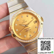 Omega Constellation 123.55.38.21.58.001 38MM 3S Factory Gold Dial - Watches