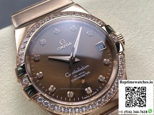 Omega Constellation 123.55.38.21.63.001 OM Factory Diamond Dial AI Factory