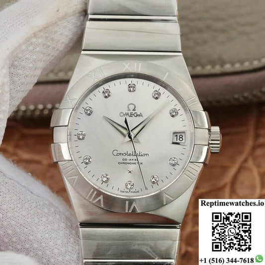 Omega Constellation 123.10.38.21.52.001 Vs Factory Silver Dial-Rep Time Watches