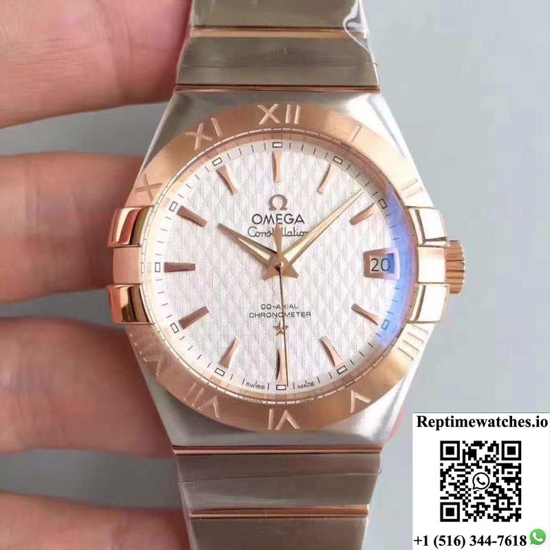 Omega Constellation 123.20.38.21.02.008 38Mm 3S Factory White Textured Dial-Rep Time Watches