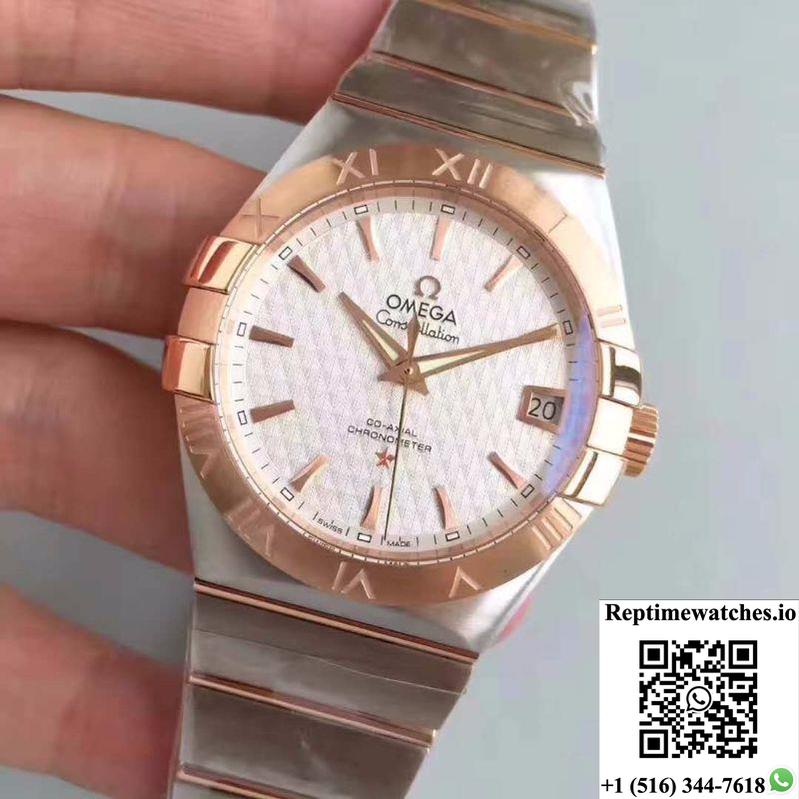 Omega Constellation 123.20.38.21.02.008 38Mm 3S Factory White Textured Dial-Rep Time Watches
