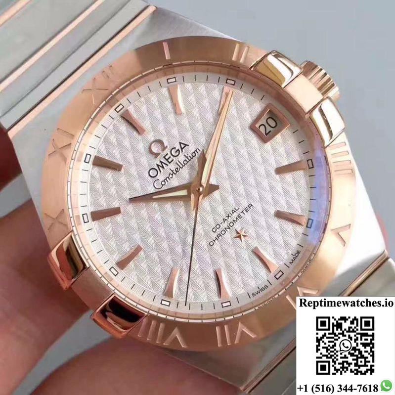 Omega Constellation 123.20.38.21.02.008 38Mm 3S Factory White Textured Dial-Rep Time Watches