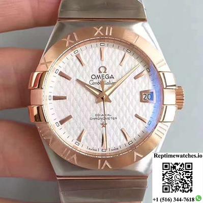 Omega Constellation 123.20.38.21.02.008 38Mm 3S Factory White Textured Dial-Rep Time Watches