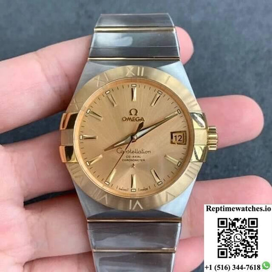 Omega Constellation 123.20.38.21.08.001 Vs Factory Yellow Gold-Rep Time Watches
