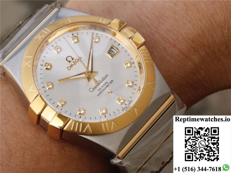 Omega Constellation 123.20.38.21.52.002 V6 Factory White Dial-Rep Time Watches