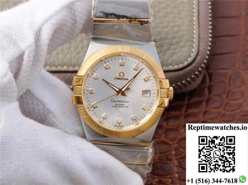 Omega Constellation 123.20.38.21.52.002 V6 Factory White Dial-Rep Time Watches