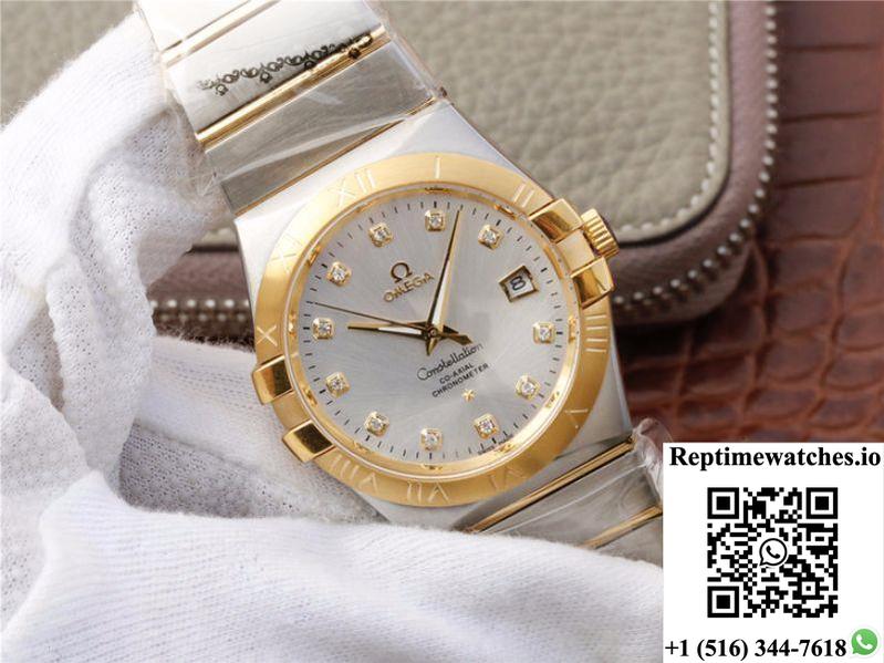 Omega Constellation 123.20.38.21.52.002 V6 Factory White Dial-Rep Time Watches
