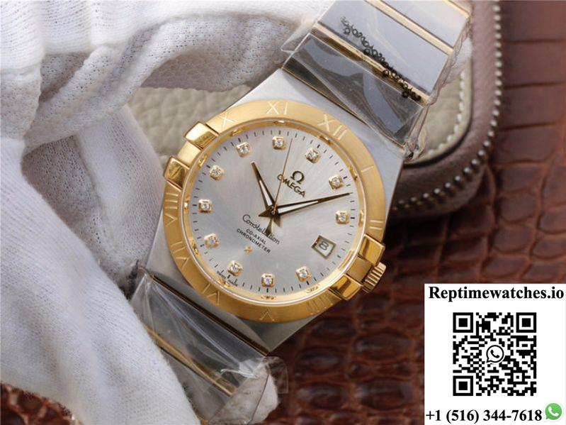 Omega Constellation 123.20.38.21.52.002 V6 Factory White Dial-Rep Time Watches