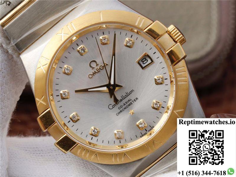 Omega Constellation 123.20.38.21.52.002 V6 Factory White Dial-Rep Time Watches