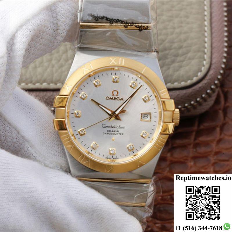 Omega Constellation 123.20.38.21.52.002 V6 Factory White Dial-Rep Time Watches