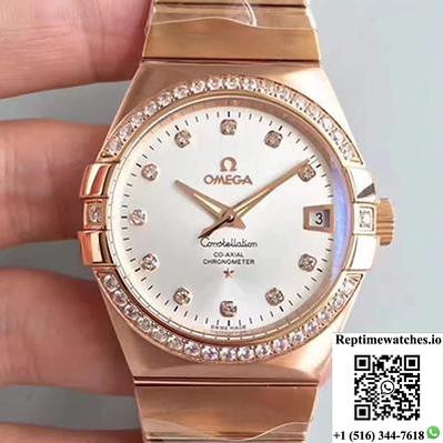 Omega Constellation 123.25.38.21.52.001 38Mm 3S Factory Rhodium Dial-Rep Time Watches