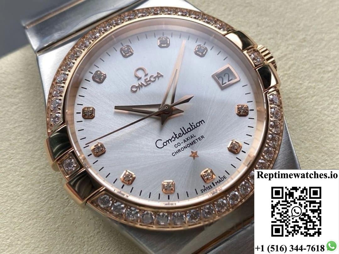 Omega Constellation 123.25.38.21.52.001 M+ Factory Silver-White Dial-Rep Time Watches