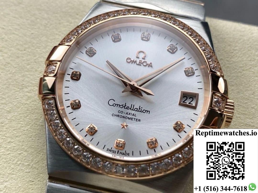 Omega Constellation 123.25.38.21.52.001 M+ Factory Silver-White Dial-Rep Time Watches