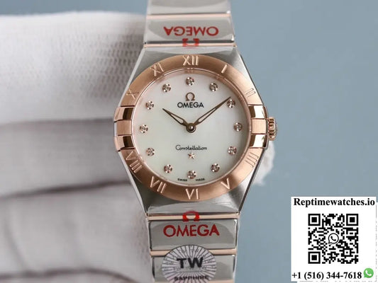 Omega Constellation 131.20.28.60.55.001 TW Factory Rose Gold Bezel