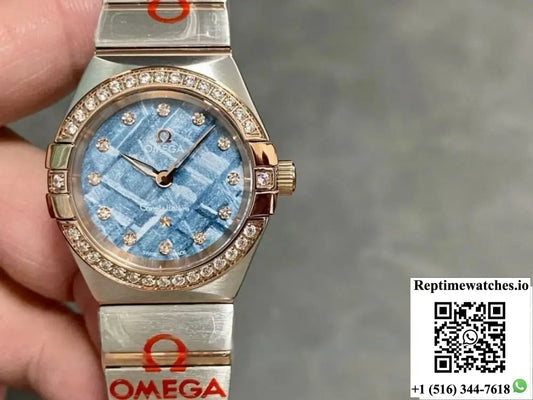 Omega Constellation 131.25.28.60.99.001 TW factory diamond bezel