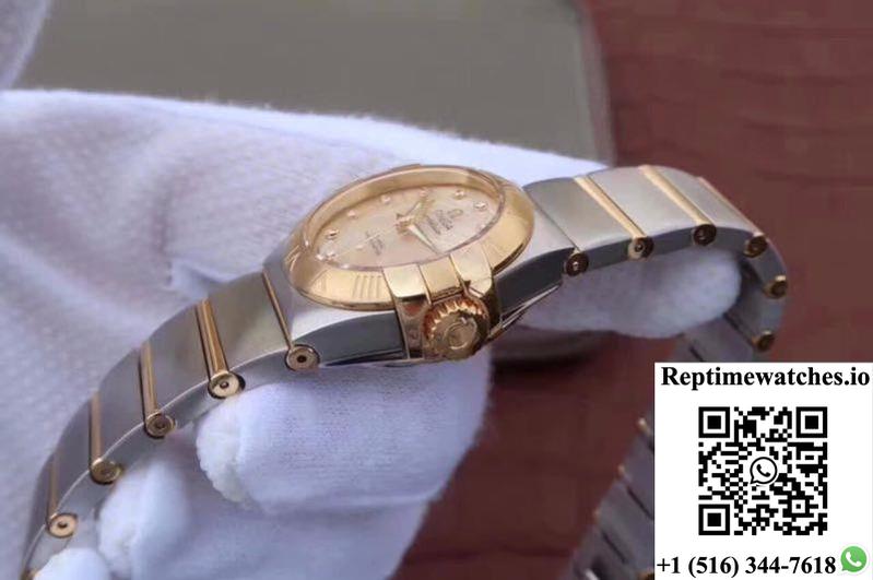 Omega Constellation Double Eagle Lady Yellow Mother-Of-Pearl Dial 27Mm 3S Factory-Rep Time Watches