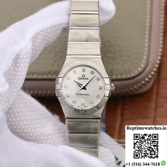 Omega Constellation Ladies 123.10.27.60.55.001 Tw Factory Silver Dial-Rep Time Watches