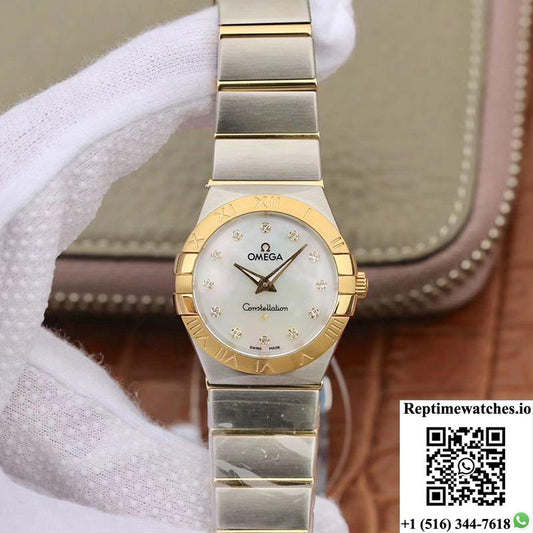 Omega Constellation Ladies 1371.71.00 Tw Factory White Mother-Of-Pearl Dial-Rep Time Watches