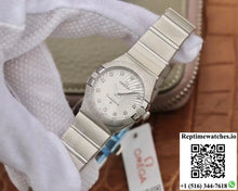 Omega Constellation Ladies 27mm 123.10.27.60.55.001 TW Factory White Textured Dial - Watches