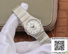 Omega Constellation Ladies 27mm 123.10.27.60.55.001 TW Factory White Textured Dial - Watches