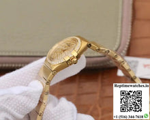 Omega Constellation Ladies 27MM TW Factory 18K Yellow Gold Textured Diamond Dial - Watches