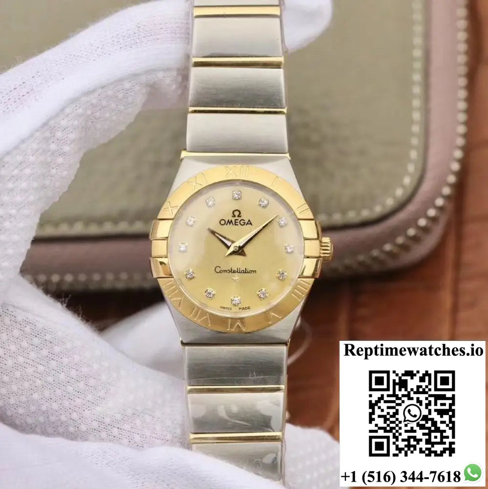 Omega Constellation Ladies 27mm TW Factory Gold Dial - Watches