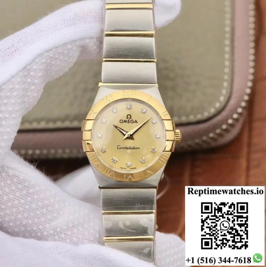 Omega Constellation Ladies 27mm TW Factory Gold Dial - Watches