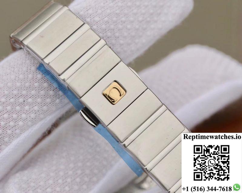 Omega Constellation Quartz Ladies 27Mm Tw Factory White Gold Diamond Dial-Rep Time Watches