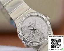 Omega Constellation Quartz Ladies 27mm TW Factory White Gold Diamond Dial - Watches