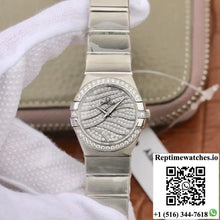 Omega Constellation Quartz Ladies 27mm TW Factory White Gold Diamond Dial - Watches