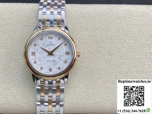 Omega De Ville 424.20.27.60.52.002 3S factory two-color strap