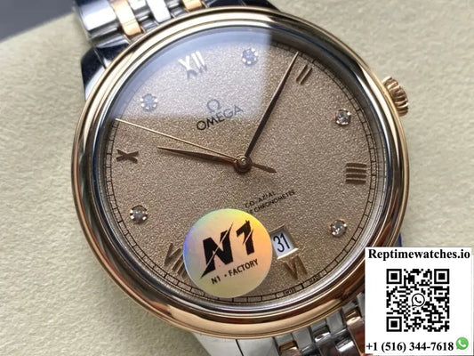 Omega De Ville 424.20.40.20.08.002 N1 Factory Gold Color Bezel Product Photo 1