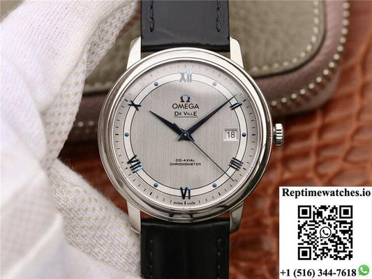 Omega De Ville 424.13.40.20.02.003 Mks Factory Silver Dial-Rep Time Watches