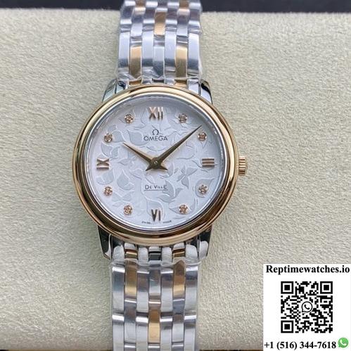 Omega De Ville 424.20.27.60.52.002 3S Factory Two-Color Strap-Rep Time Watches