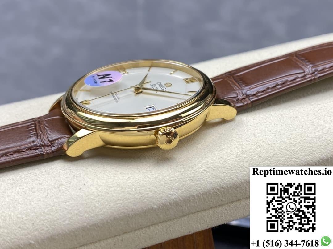 Omega De Ville 424.53.40.20.02.002 N1 Factory Crocodile Leather Strap-Rep Time Watches