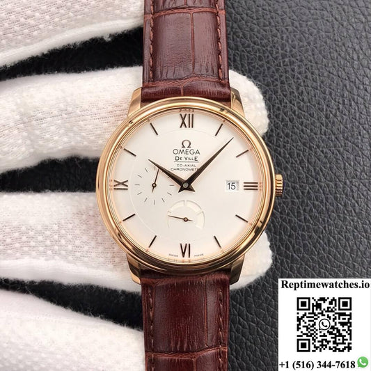 Omega De Ville 424.53.40.21.02.001 Zf Factory Red Gold-Rep Time Watches