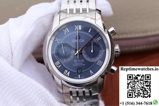 Omega De Ville 431.10.42.51.03.001 Om Factory Blue Dial-Rep Time Watches