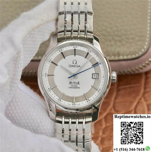 Omega De Ville 431.30.41.21.02.001 Vs Factory Silver Dial Stainless Steel Strap-Rep Time Watches