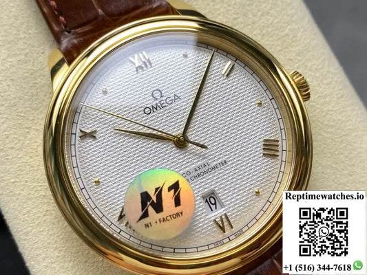 Omega De Ville 434.53.40.20.02.002 N1 Factory Crocodile Leather Strap Product Photo 1