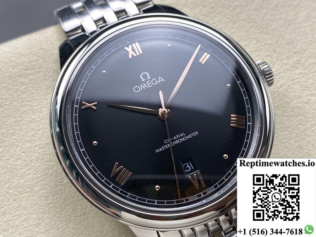 Omega De Ville 434.10.40.20.01.001 Kz Factory Black Dial-Rep Time Watches