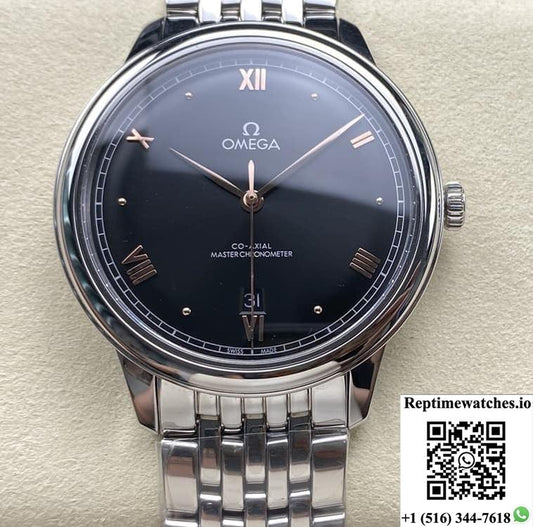 Omega De Ville 434.10.40.20.01.001 Kz Factory Black Dial-Rep Time Watches