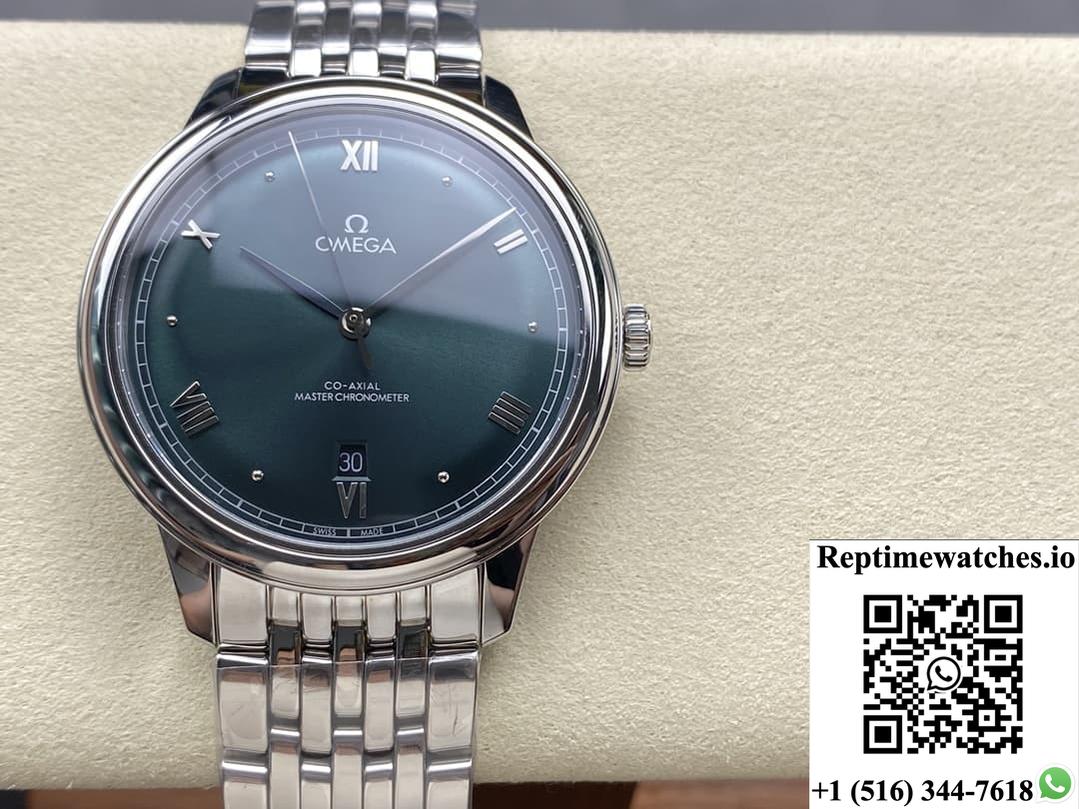 Omega De Ville 434.10.40.20.10.001 Kz Factory Green Dial-Rep Time Watches