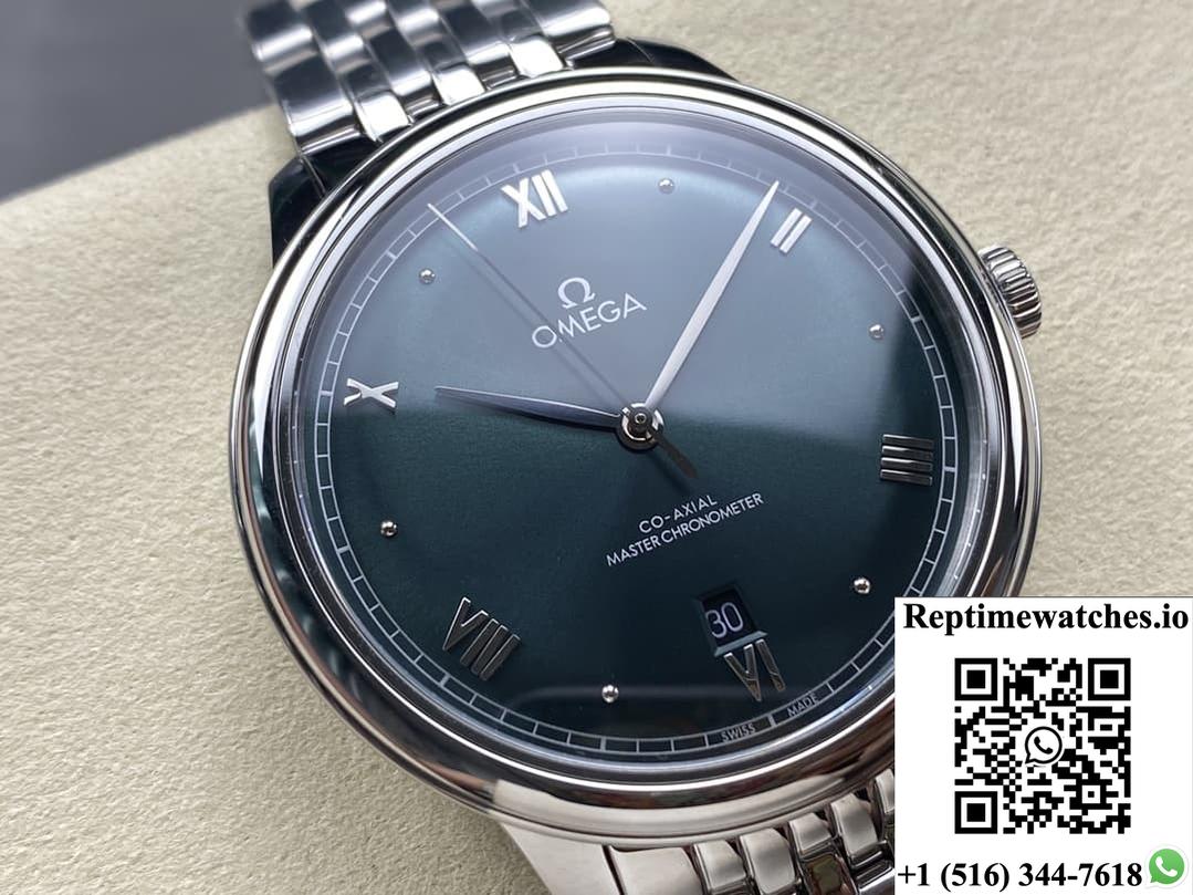 Omega De Ville 434.10.40.20.10.001 Kz Factory Green Dial-Rep Time Watches