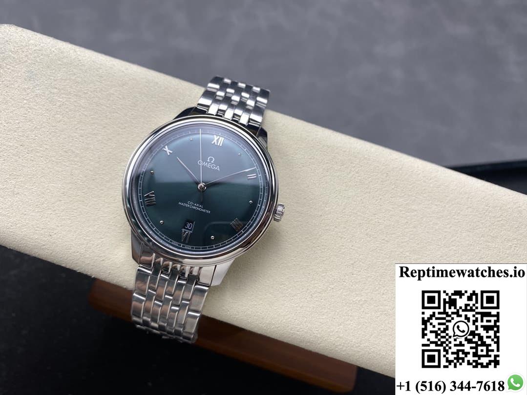 Omega De Ville 434.10.40.20.10.001 Kz Factory Green Dial-Rep Time Watches