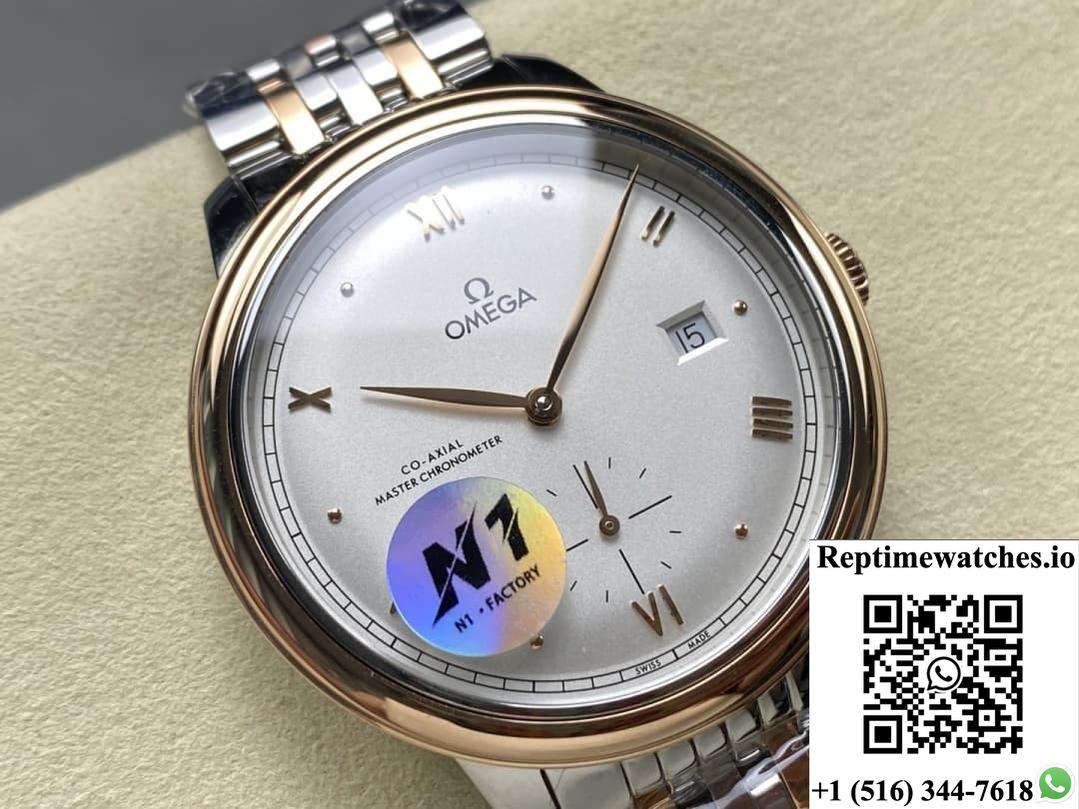 Omega De Ville 434.20.41.20.02.001 N1 Factory Gold Color Bezel-Rep Time Watches