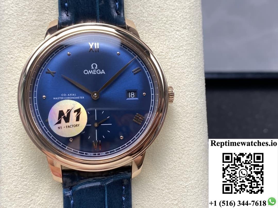 Omega De Ville 434.53.41.20.03.001 N1 Factory Crocodile Leather Strap-Rep Time Watches