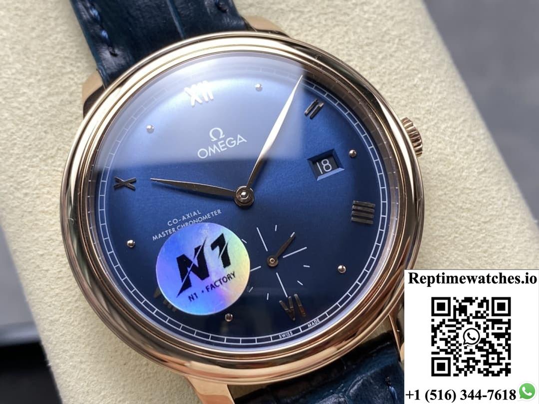 Omega De Ville 434.53.41.20.03.001 N1 Factory Crocodile Leather Strap-Rep Time Watches