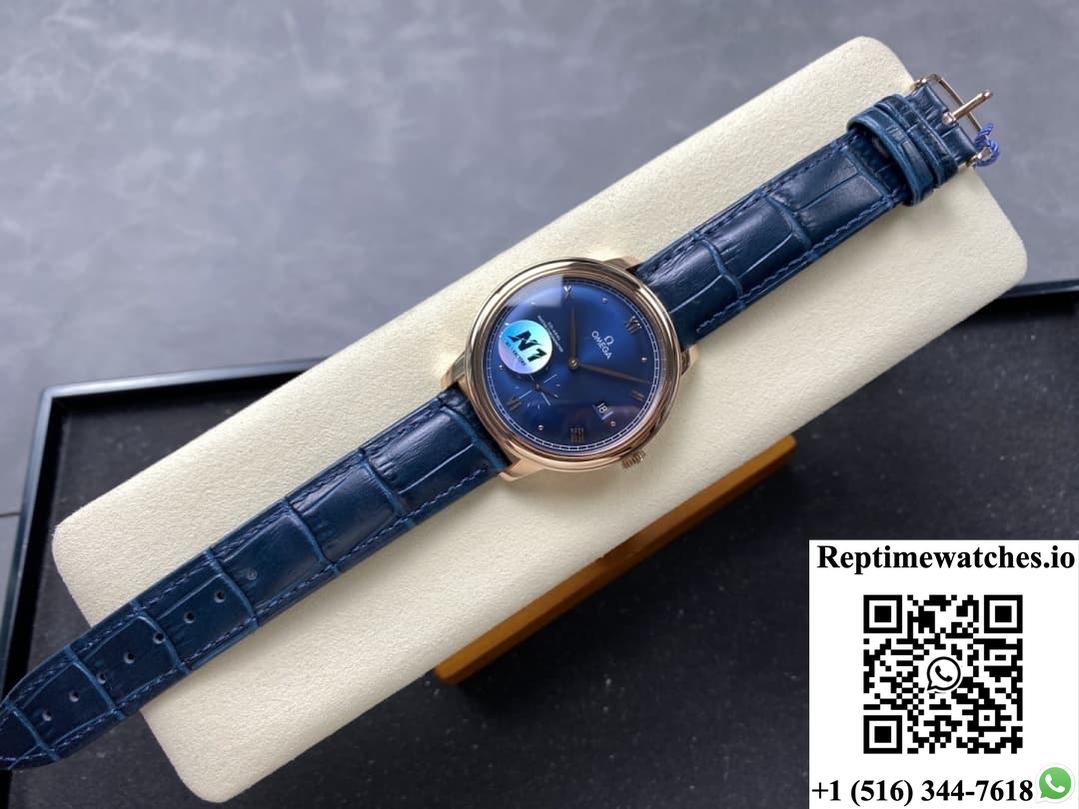 Omega De Ville 434.53.41.20.03.001 N1 Factory Crocodile Leather Strap-Rep Time Watches