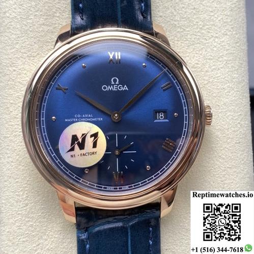 Omega De Ville 434.53.41.20.03.001 N1 Factory Crocodile Leather Strap-Rep Time Watches