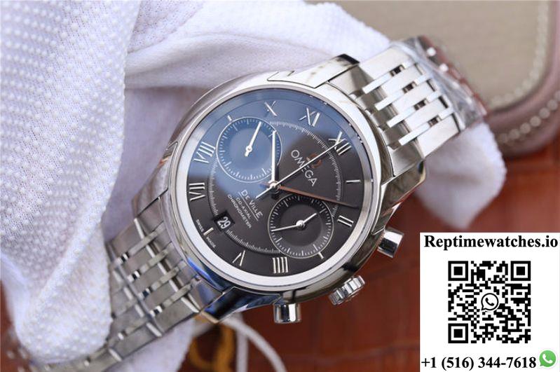 Omega De Ville Chronograph 42Mm 431.10.42.51.01.001 Om Factory Black Dial-Rep Time Watches